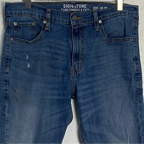 Levi's signature 32x32 distressed blue jeans‎ - Picture 4 of 6